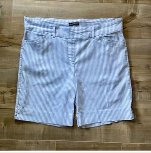 New! Hilary Radley Women Girls Comfort Casual Bermuda Shorts Blue Combo Size XL!